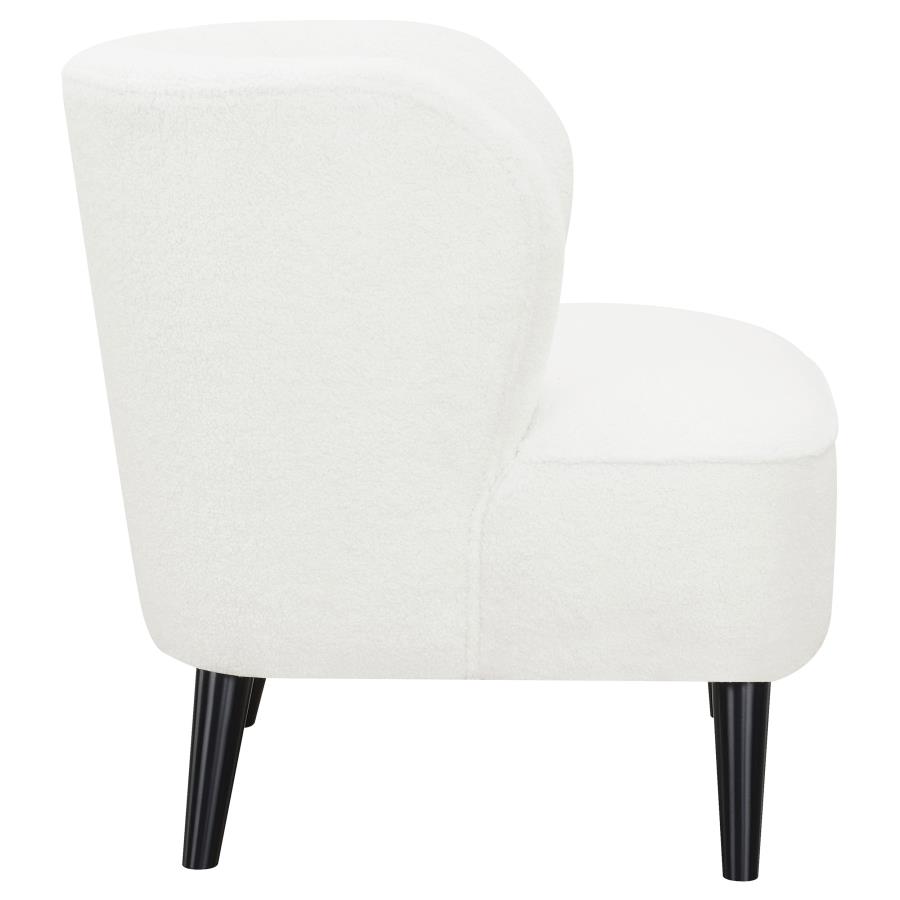 (image for) Alonzo Faux Sheepskin Upholstered Accent Chair Natural