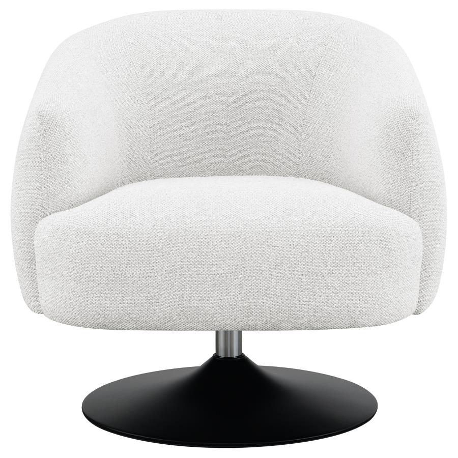 (image for) Dave Upholstered Barrel Back Swivel Club Chair Beige