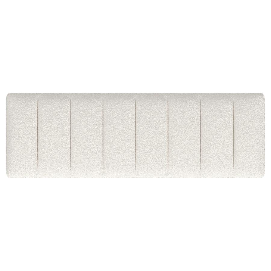 (image for) Mesa Boucle Upholstered Tufted Accent Bench Vanilla