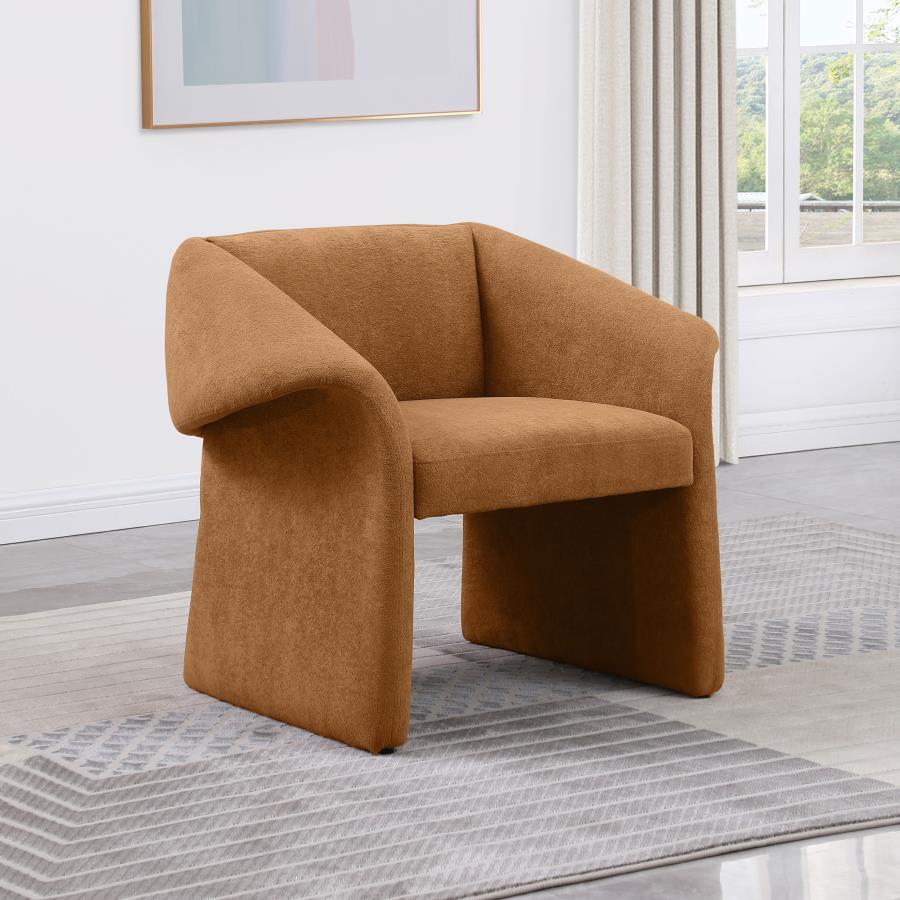 (image for) Ramsey Upholstered Sloped Arm Accent Chair Honey