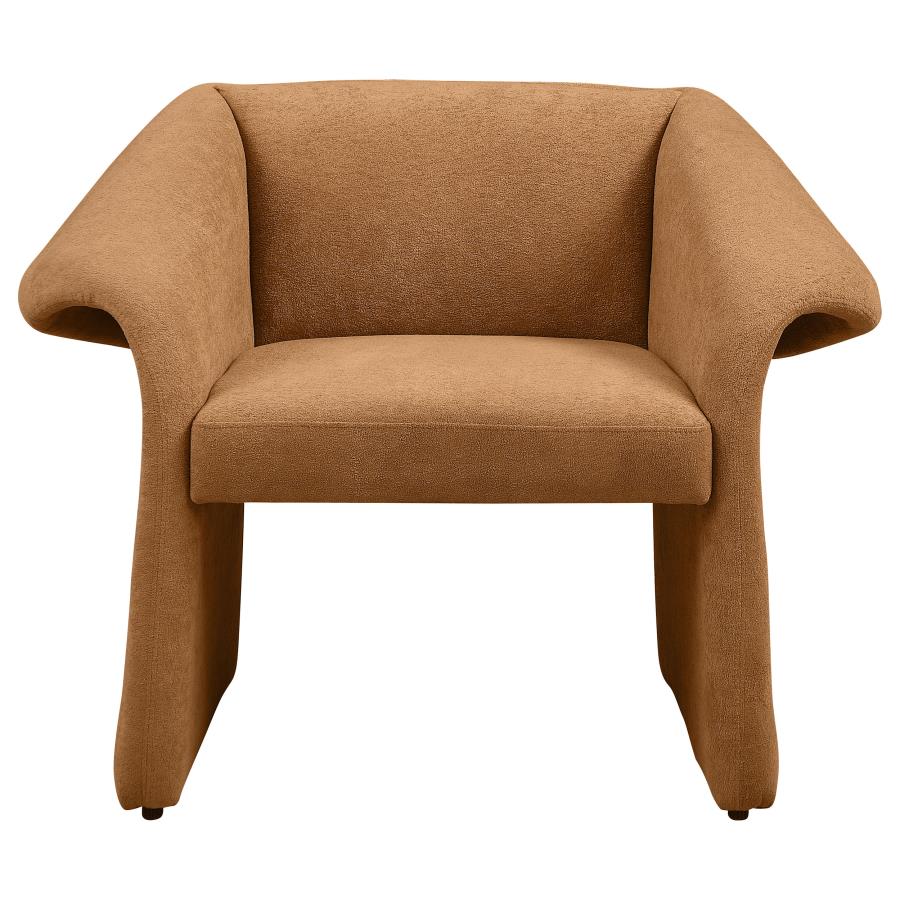 (image for) Ramsey Upholstered Sloped Arm Accent Chair Honey