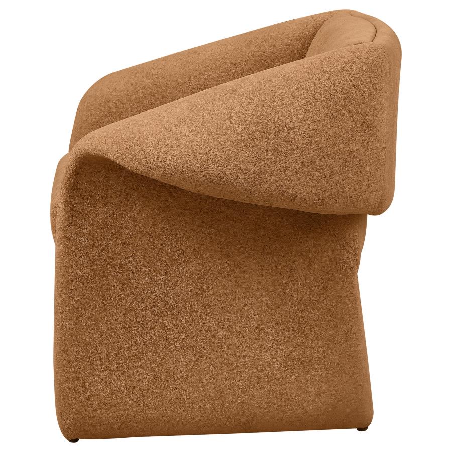 (image for) Ramsey Upholstered Sloped Arm Accent Chair Honey