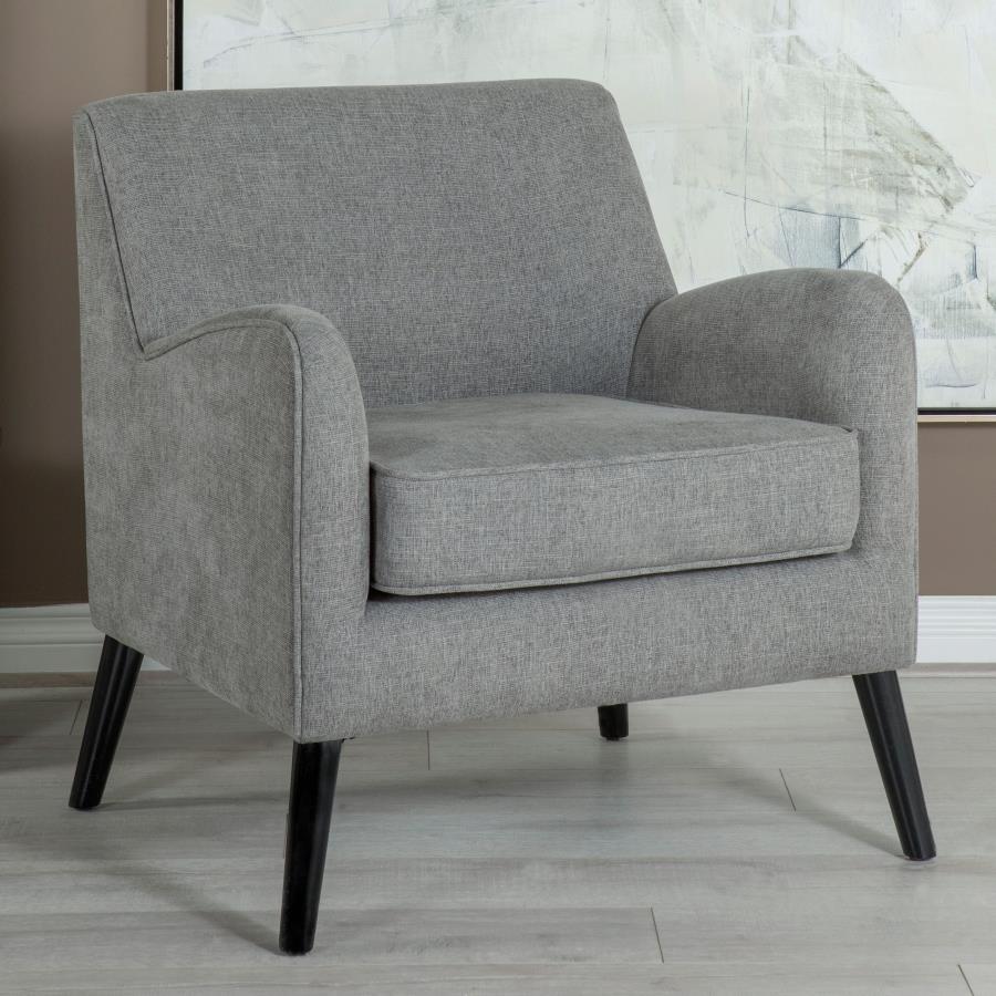 (image for) Charlie Upholstered English Arm Accent Chair Charcoal Grey