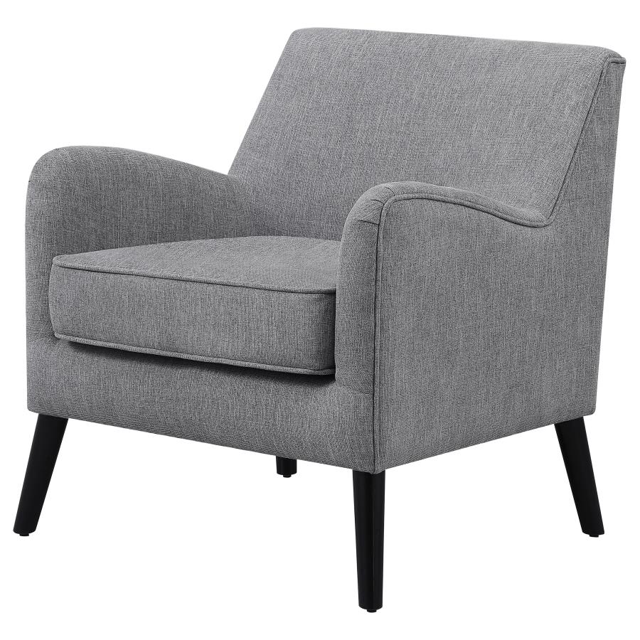 (image for) Charlie Upholstered English Arm Accent Chair Charcoal Grey