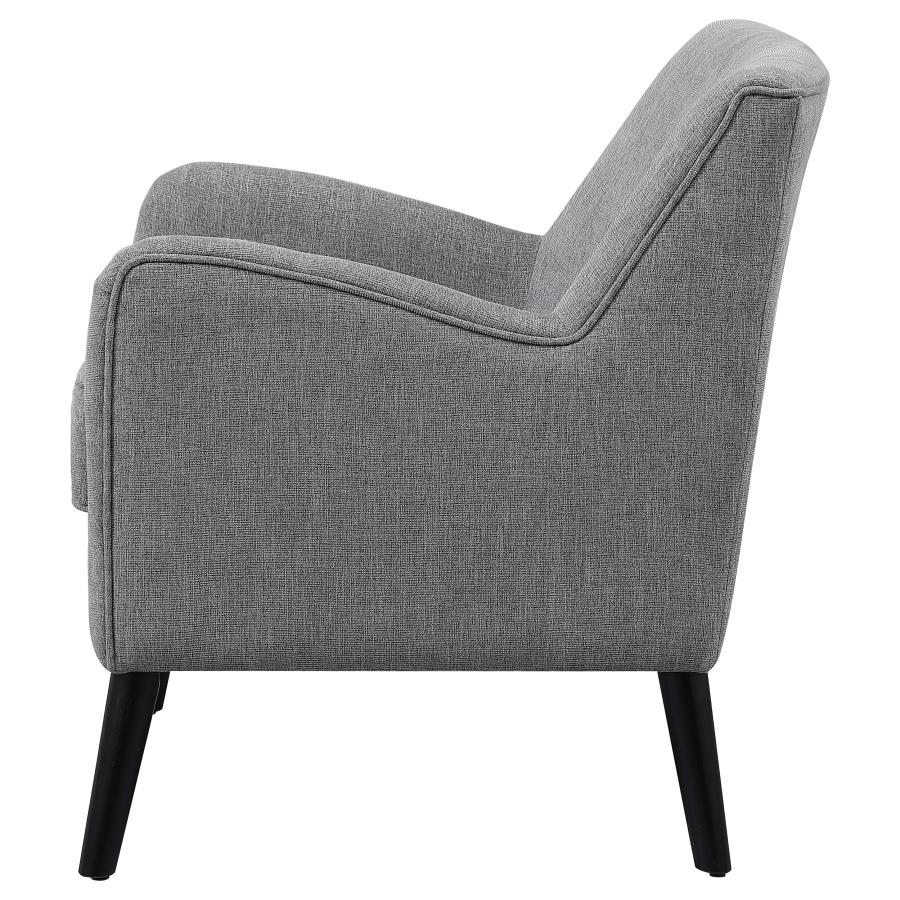 (image for) Charlie Upholstered English Arm Accent Chair Charcoal Grey