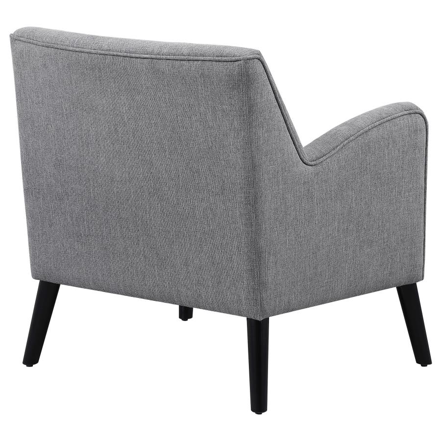 (image for) Charlie Upholstered English Arm Accent Chair Charcoal Grey