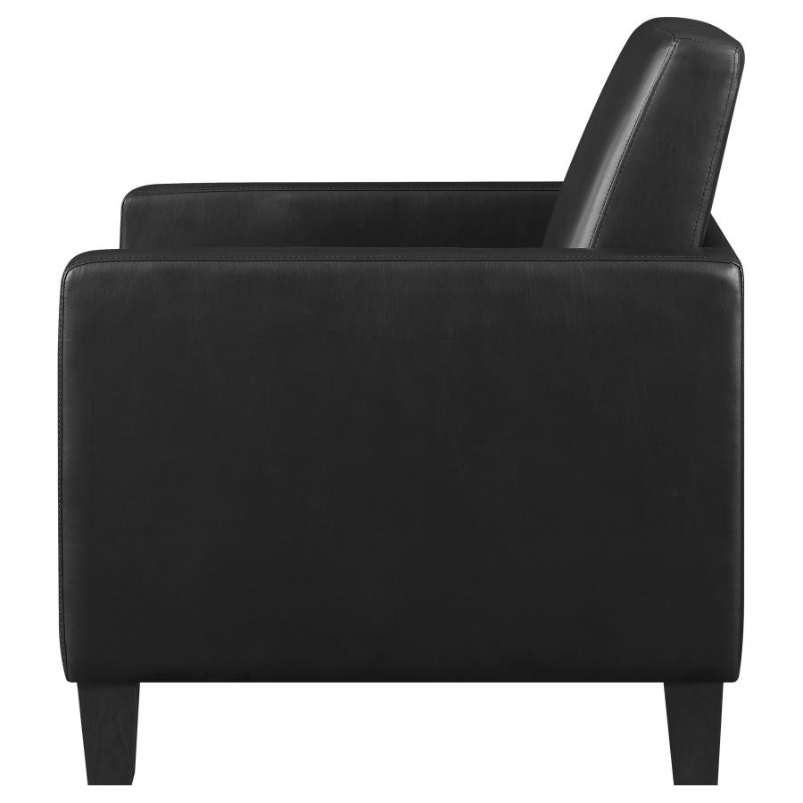 (image for) Julio Upholstered Track Arm Accent Chair Black