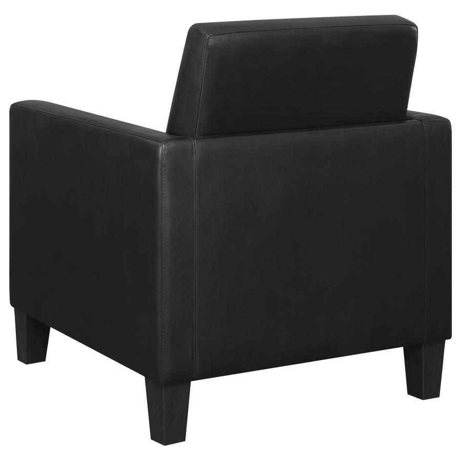 (image for) Julio Upholstered Track Arm Accent Chair Black