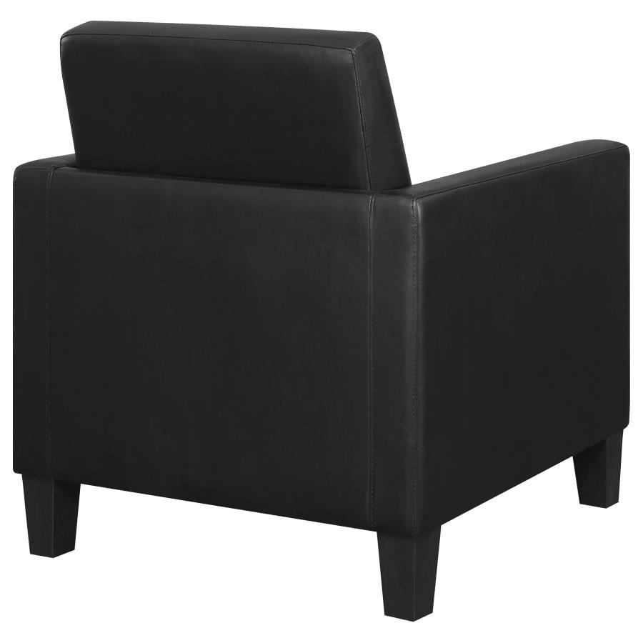 (image for) Julio Upholstered Track Arm Accent Chair Black