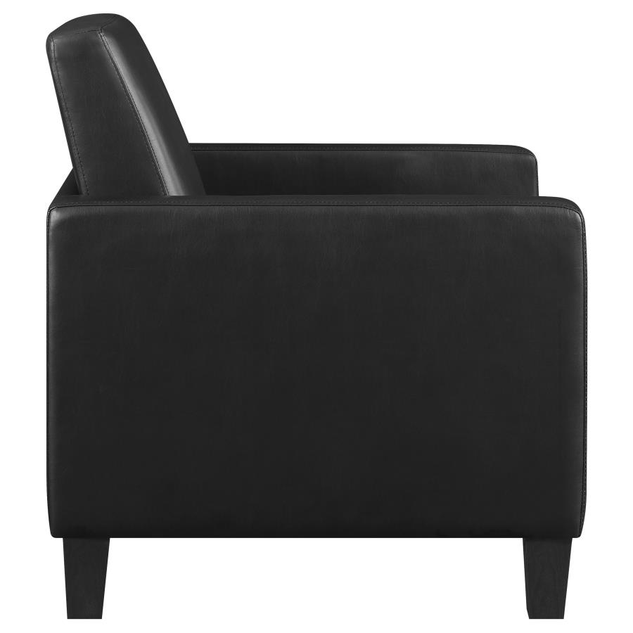 (image for) Julio Upholstered Track Arm Accent Chair Black