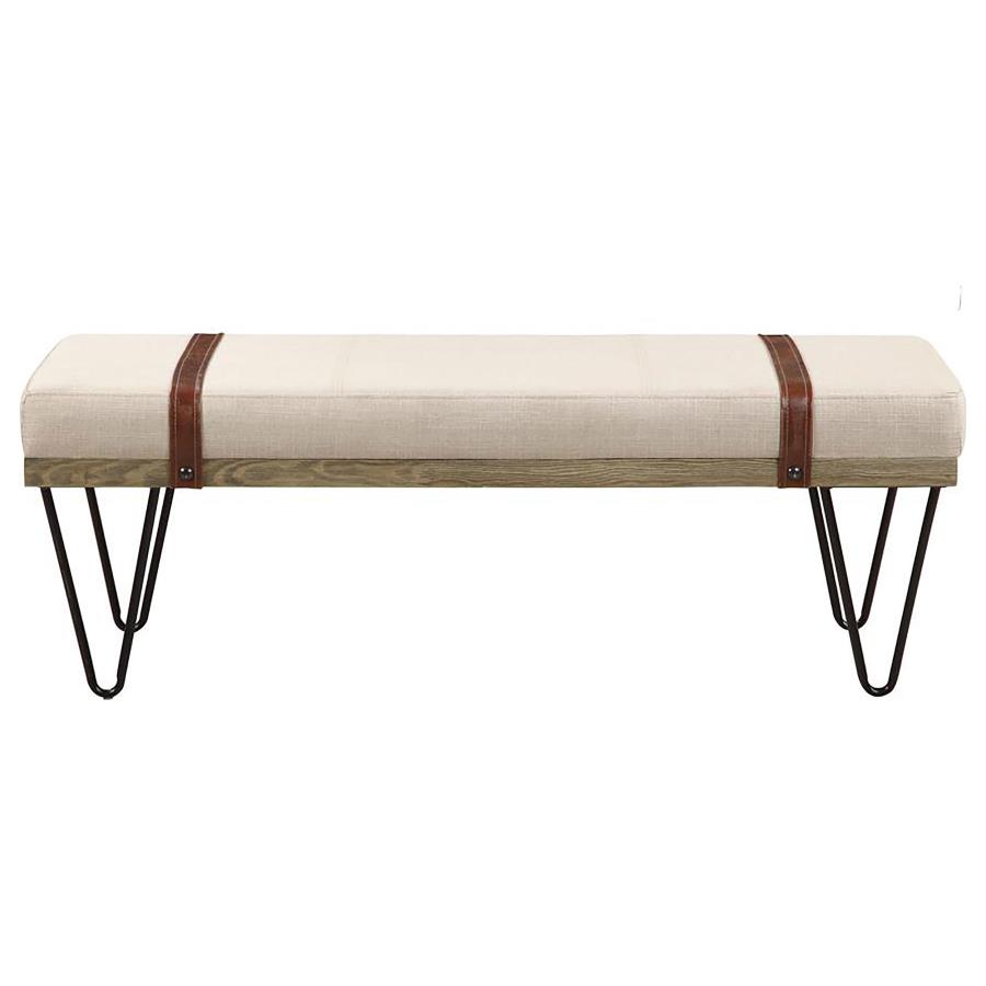 (image for) Austin Fabric Upholstered Accent Bench Beige