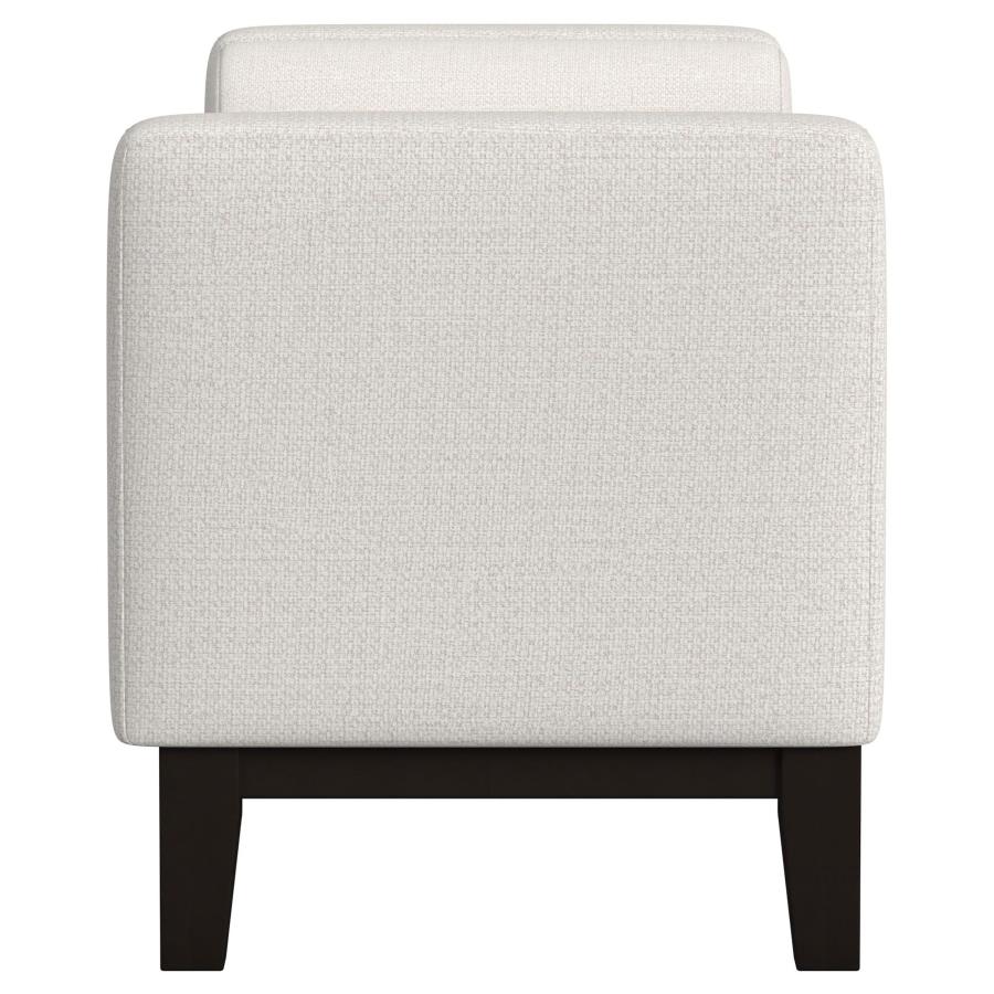 (image for) Rosie Upholstered Accent Bench with Armrests Vanilla