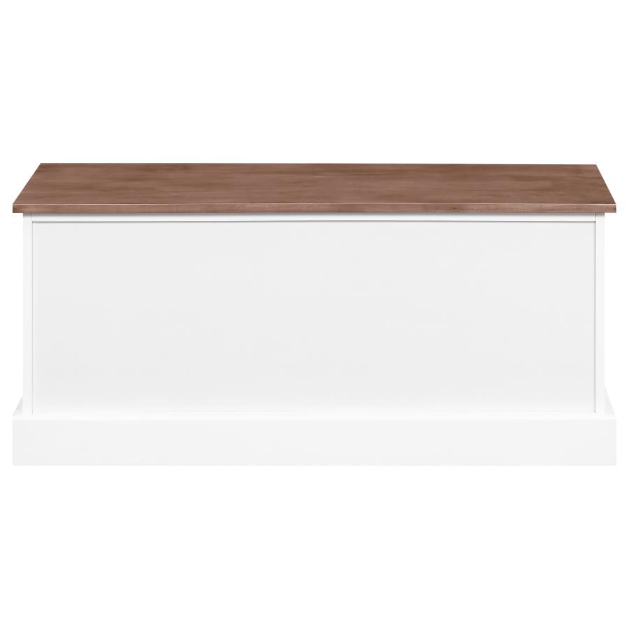 (image for) Alma 3-drawer Storage Bench Weathered Brown and White