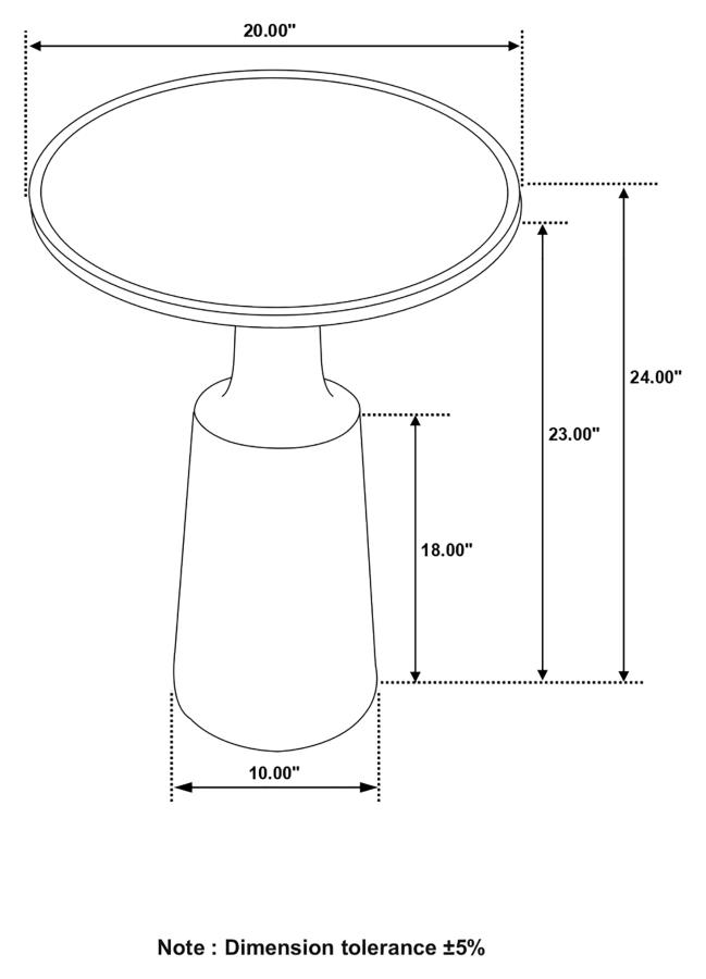 (image for) Ixia Round Solid Mango Wood Accent Side Table Black Stain