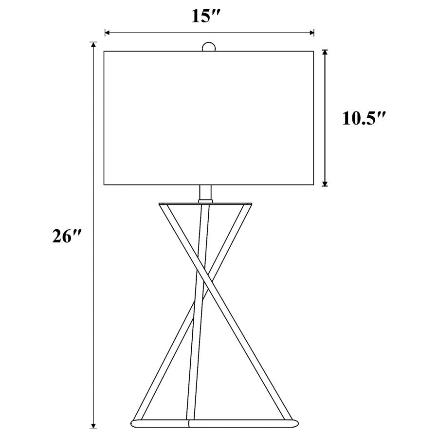 (image for) Mirio 26-inch Drum Shade Metal Bedside Table Lamp Black