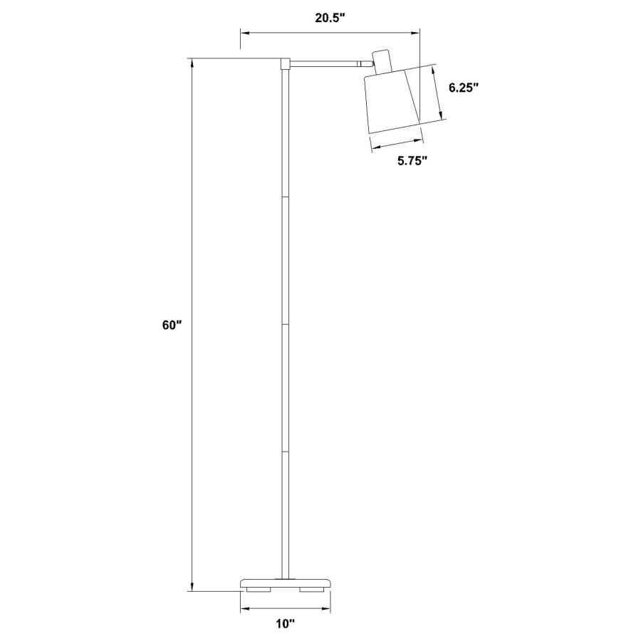 (image for) Rhapsody 60-inch Metal Adjustable Task Floor Lamp Black