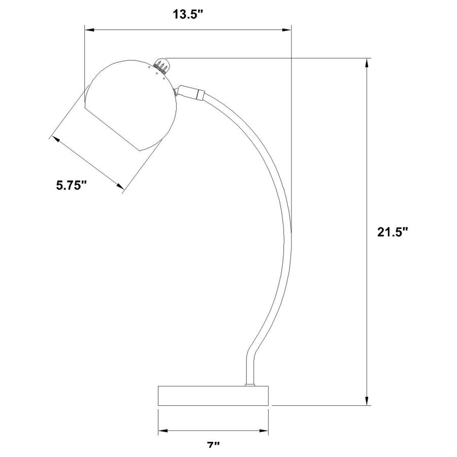 (image for) Andreas 22-inch Study Table with Wireless Charger Lamp Gold