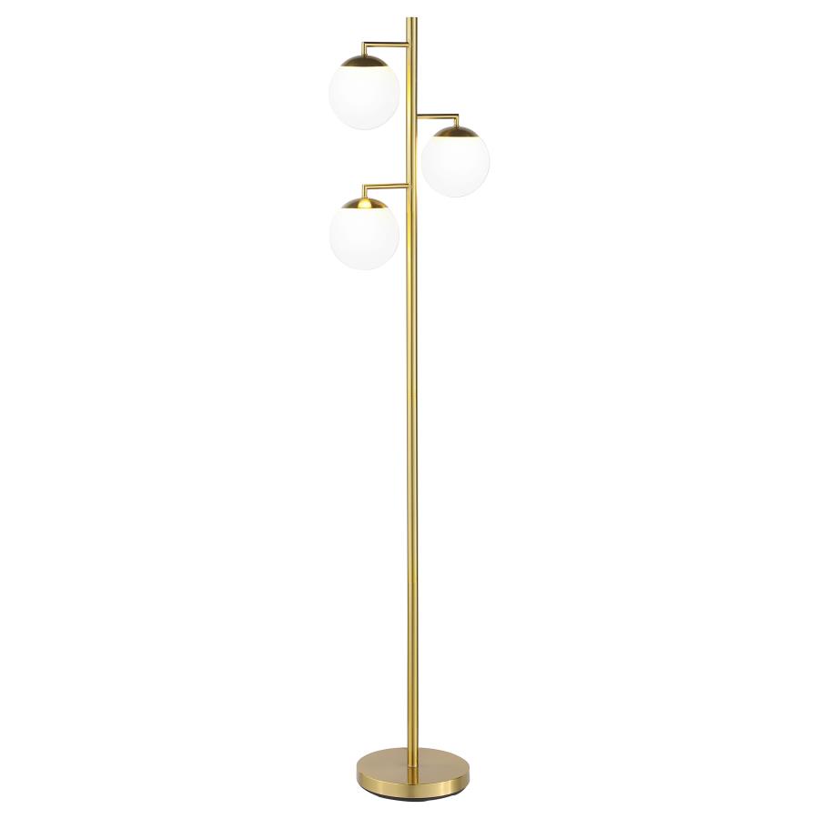 (image for) Sena 66-inch Spherical Bulb Tree Metal Floor Lamp Gold