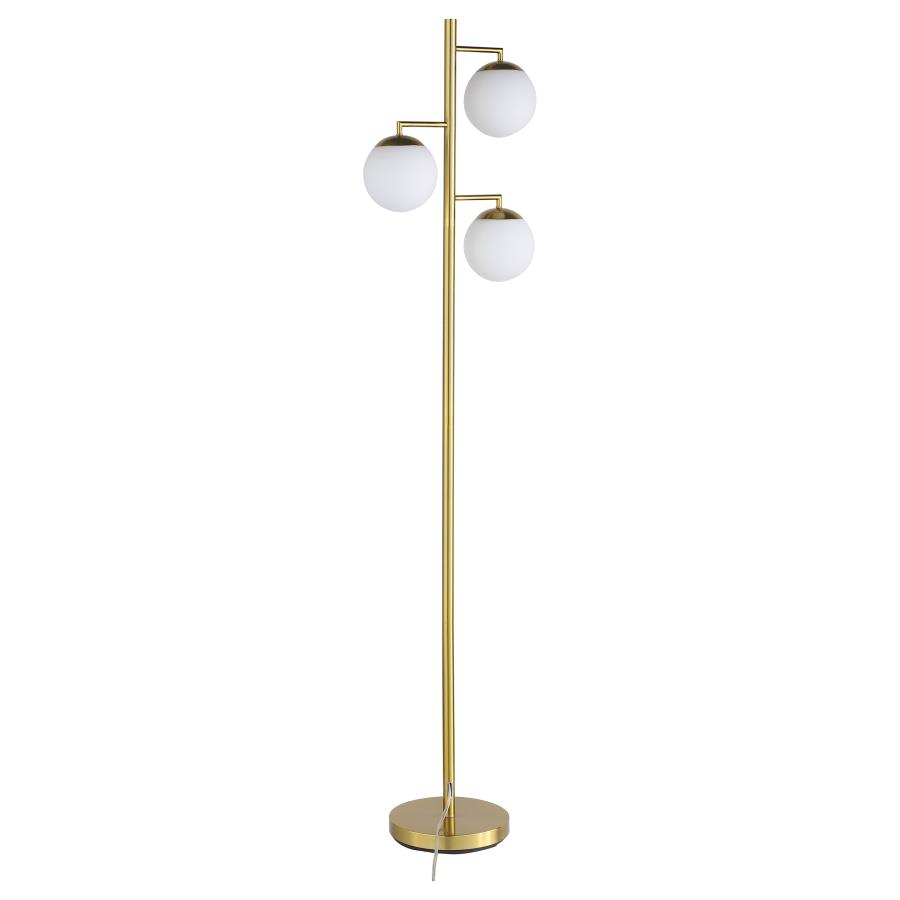 (image for) Sena 66-inch Spherical Bulb Tree Metal Floor Lamp Gold