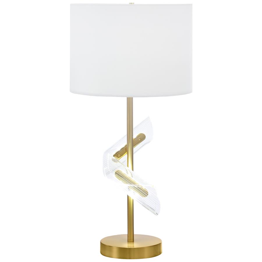 (image for) Kingsley 30-inch Drum Shade Table Lamp Gold (Set of 2)