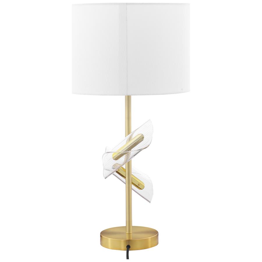 (image for) Kingsley 30-inch Drum Shade Table Lamp Gold (Set of 2)