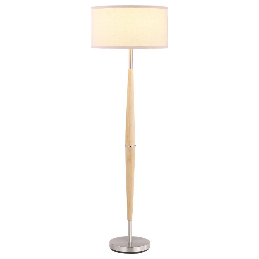 (image for) Flanary 58-inch Drum Shade Tapered Floor Lamp Natural