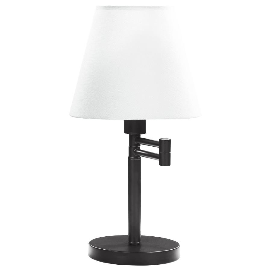 (image for) Colombe 20-inch Empire Shade Swing Arm Table Lamp Black