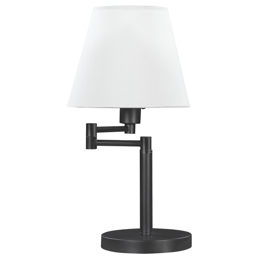 (image for) Colombe 20-inch Empire Shade Swing Arm Table Lamp Black