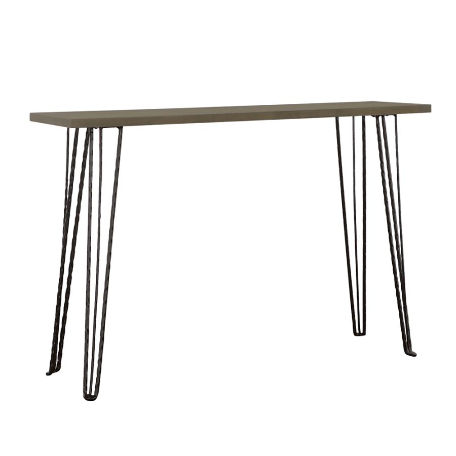 (image for) Neville Rectangular Wood Top Entryway Console Table Grey