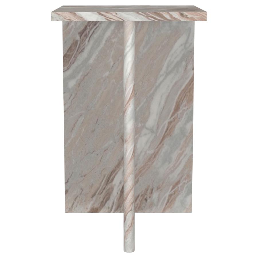 (image for) Bowdoin Genuine Marble Accent Side Table Grey