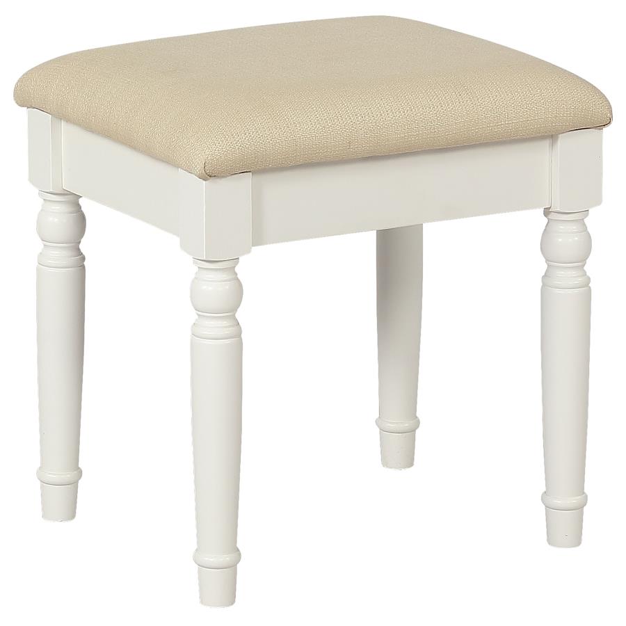 (image for) Reinhart Makeup Vanity Table Set White and Beige