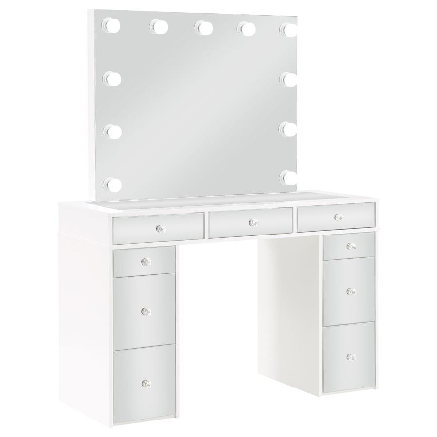 (image for) Regina Makeup Vanity Table Set with Lighting White