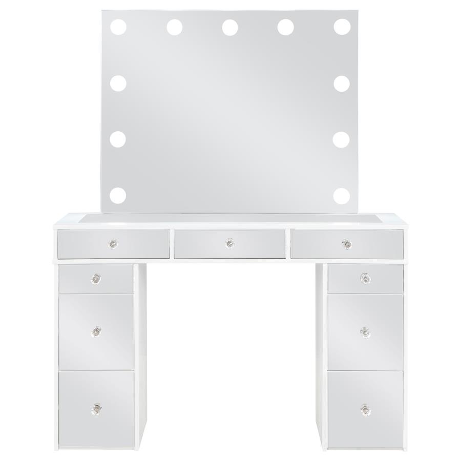 (image for) Regina Makeup Vanity Table Set with Lighting White