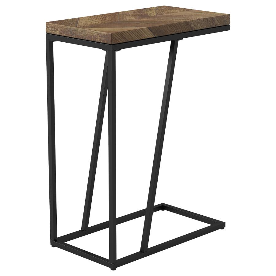 (image for) Sergio Engineered Wood C-Shaped Side Table Rustic Tobacco