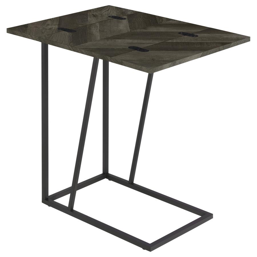 (image for) Carly Expandable Engineered Wood C-Shaped Side Table Grey