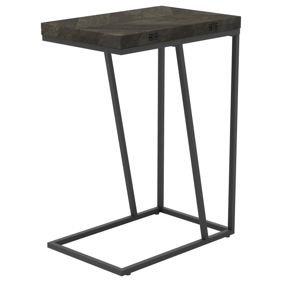 (image for) Carly Expandable Engineered Wood C-Shaped Side Table Grey