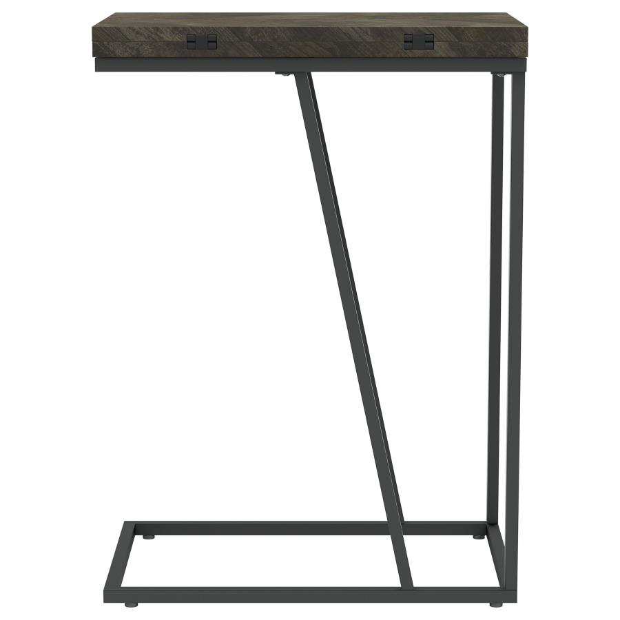 (image for) Carly Expandable Engineered Wood C-Shaped Side Table Grey