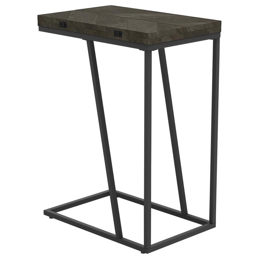 (image for) Carly Expandable Engineered Wood C-Shaped Side Table Grey