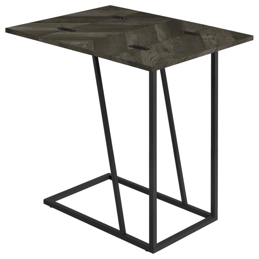 (image for) Carly Expandable Engineered Wood C-Shaped Side Table Grey