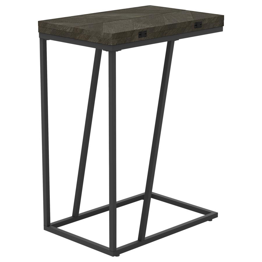 (image for) Carly Expandable Engineered Wood C-Shaped Side Table Grey