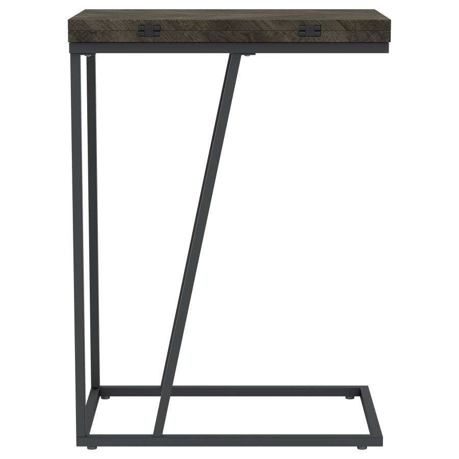 (image for) Carly Expandable Engineered Wood C-Shaped Side Table Grey