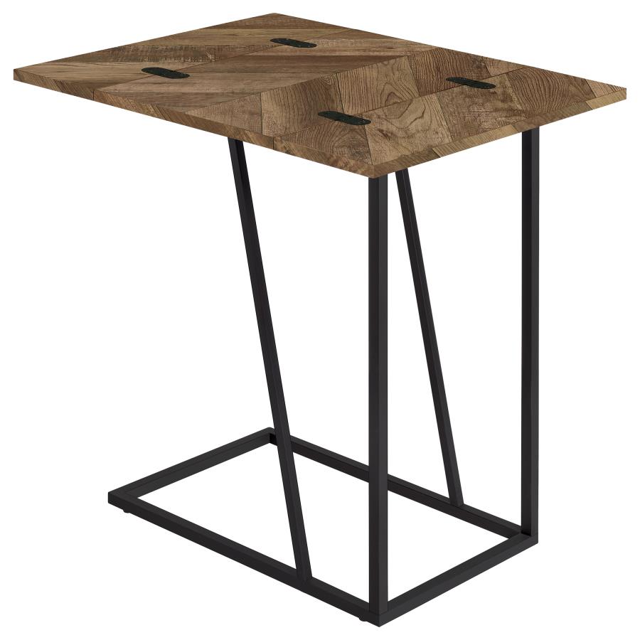 (image for) Carly Expandable Engineered Wood C-Shaped Side Table Tobacco