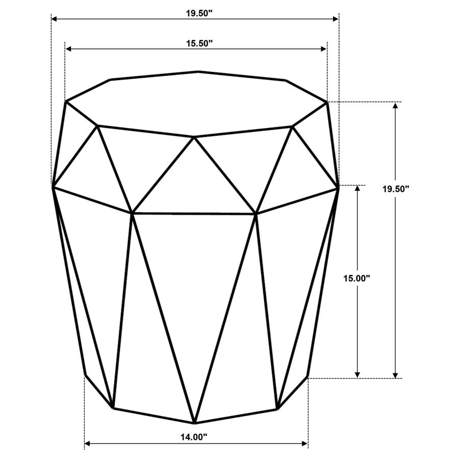 (image for) Jacinto Octagonal Solid Mango Wood Side Table Natural Brown