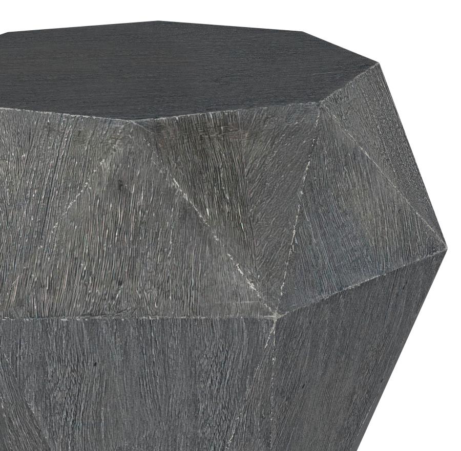 (image for) Jacinto Octagonal Solid Mango Wood Side Table Grey