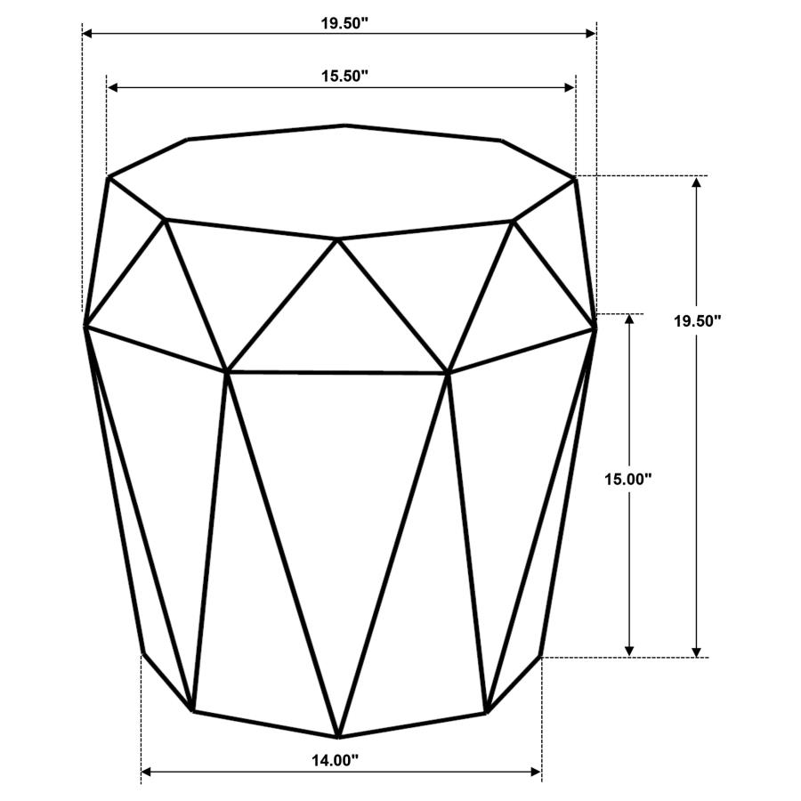 (image for) Jacinto Octagonal Solid Mango Wood Side Table Grey