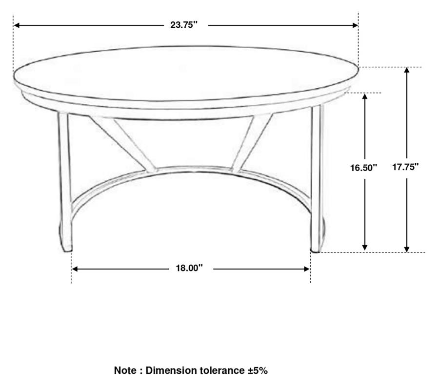 (image for) Miguel Round Marble Top Coffee Table White and Black