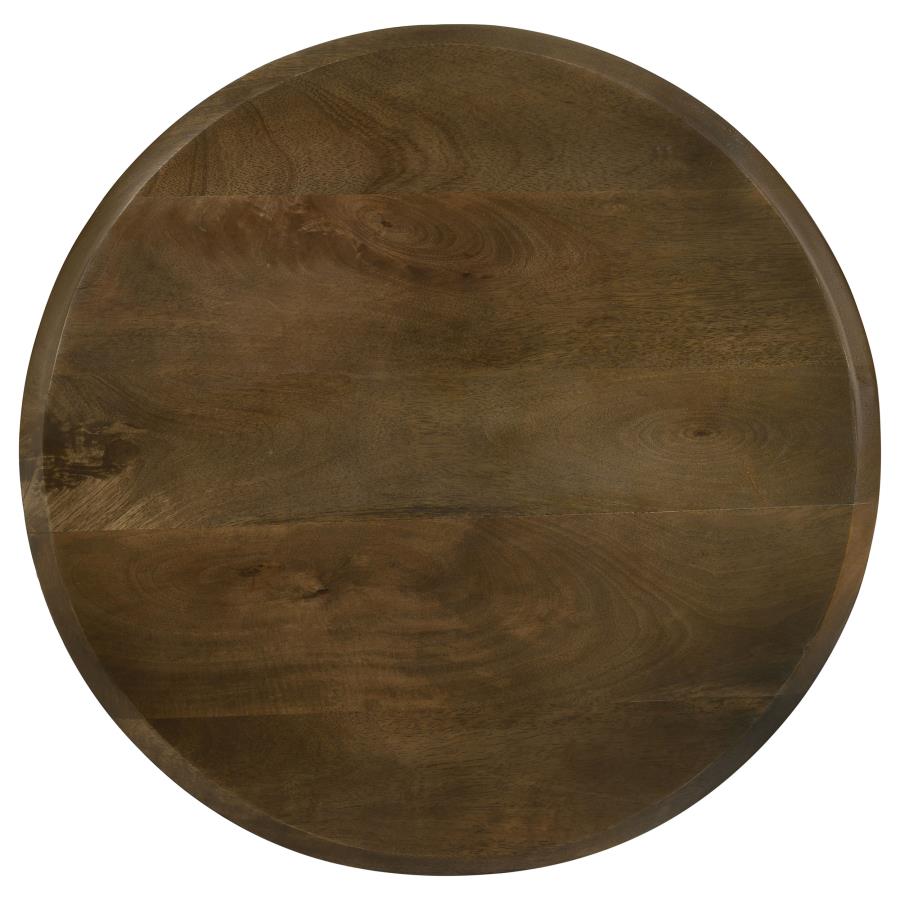 (image for) Deja 3-piece Round Nesting Table Set Natural and Gunmetal