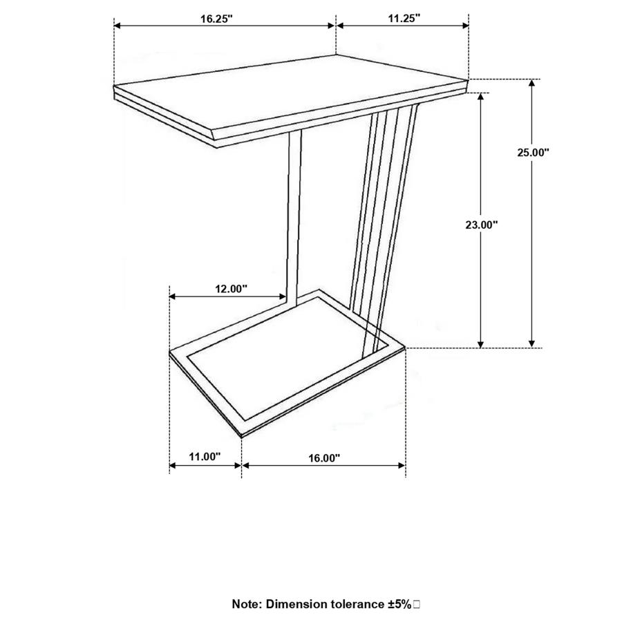 (image for) Vicente Marble Top C-Shaped Sofa Side Table Green