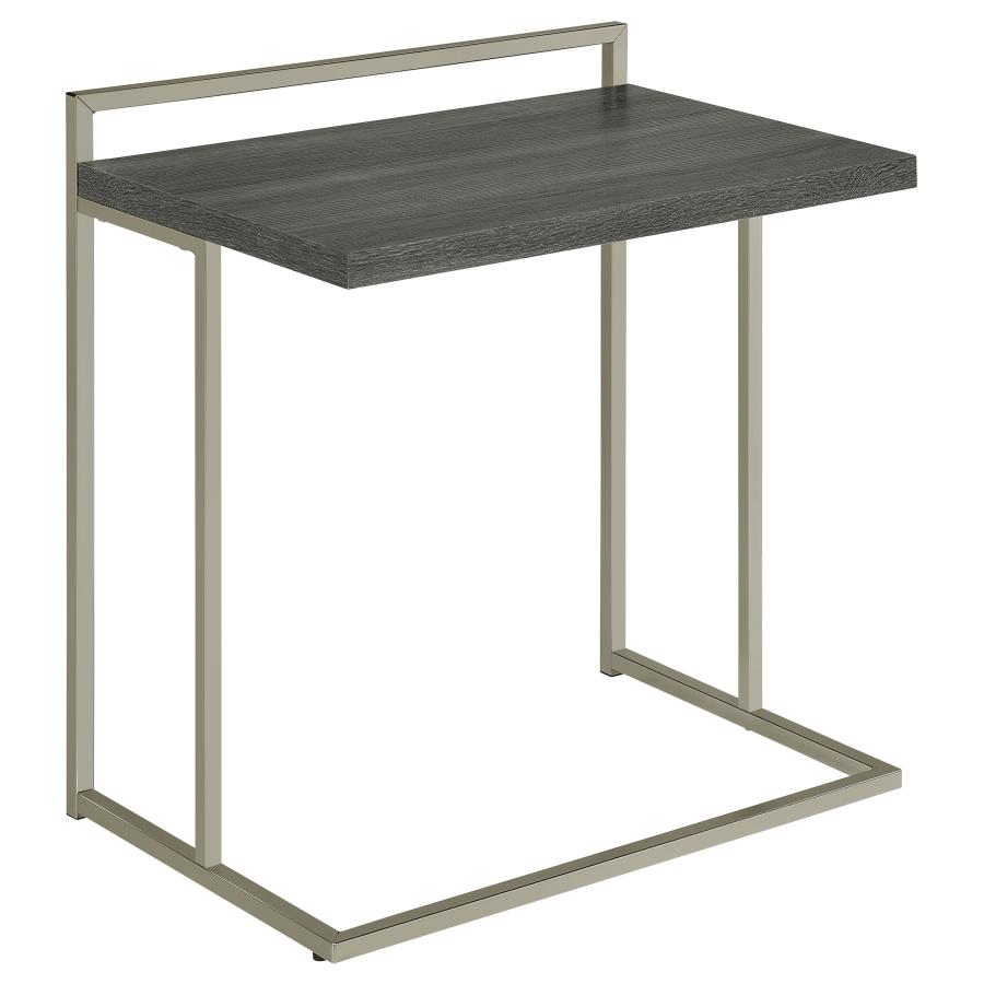 (image for) Dani Rectangular C-Shaped Sofa Side Table Weathered Grey - Click Image to Close