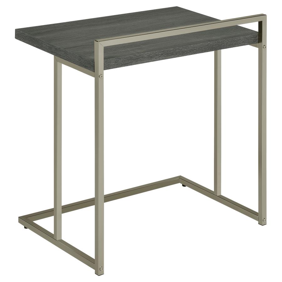 (image for) Dani Rectangular C-Shaped Sofa Side Table Weathered Grey